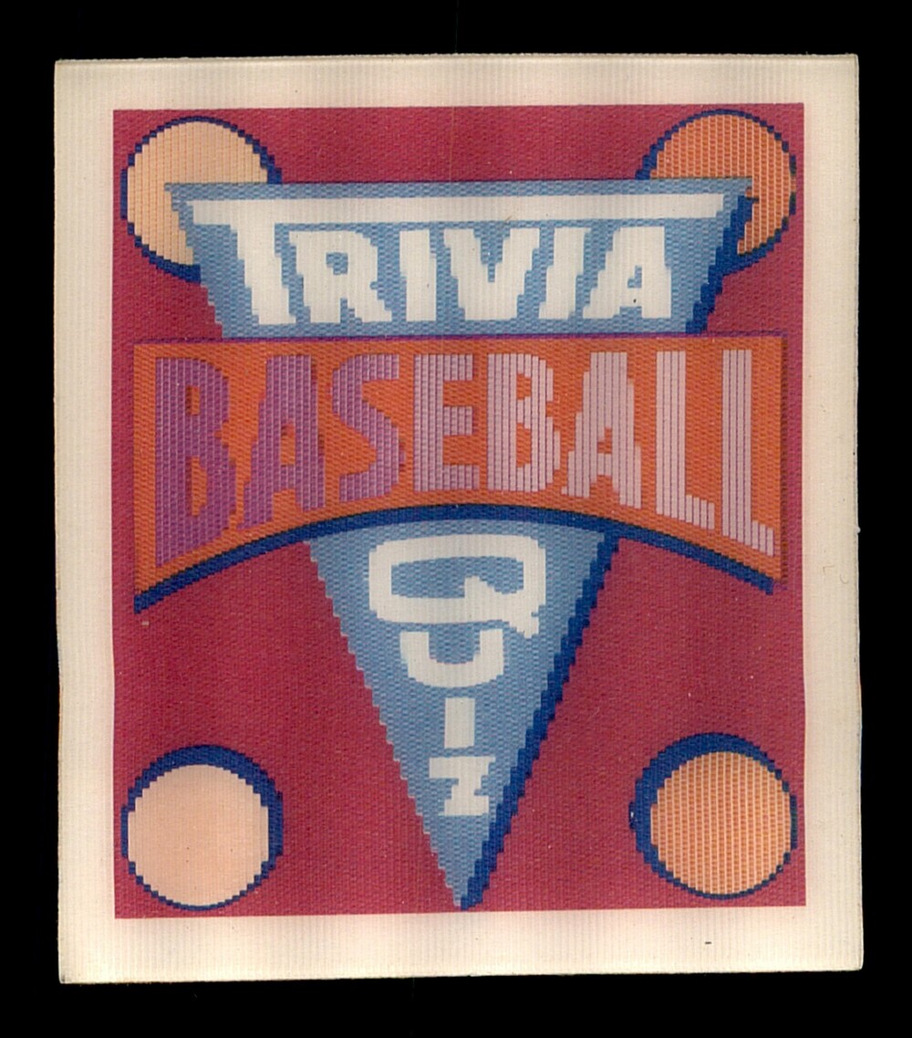 1987 Sportflics Trivia Baseball Card 97 of 153 MLB